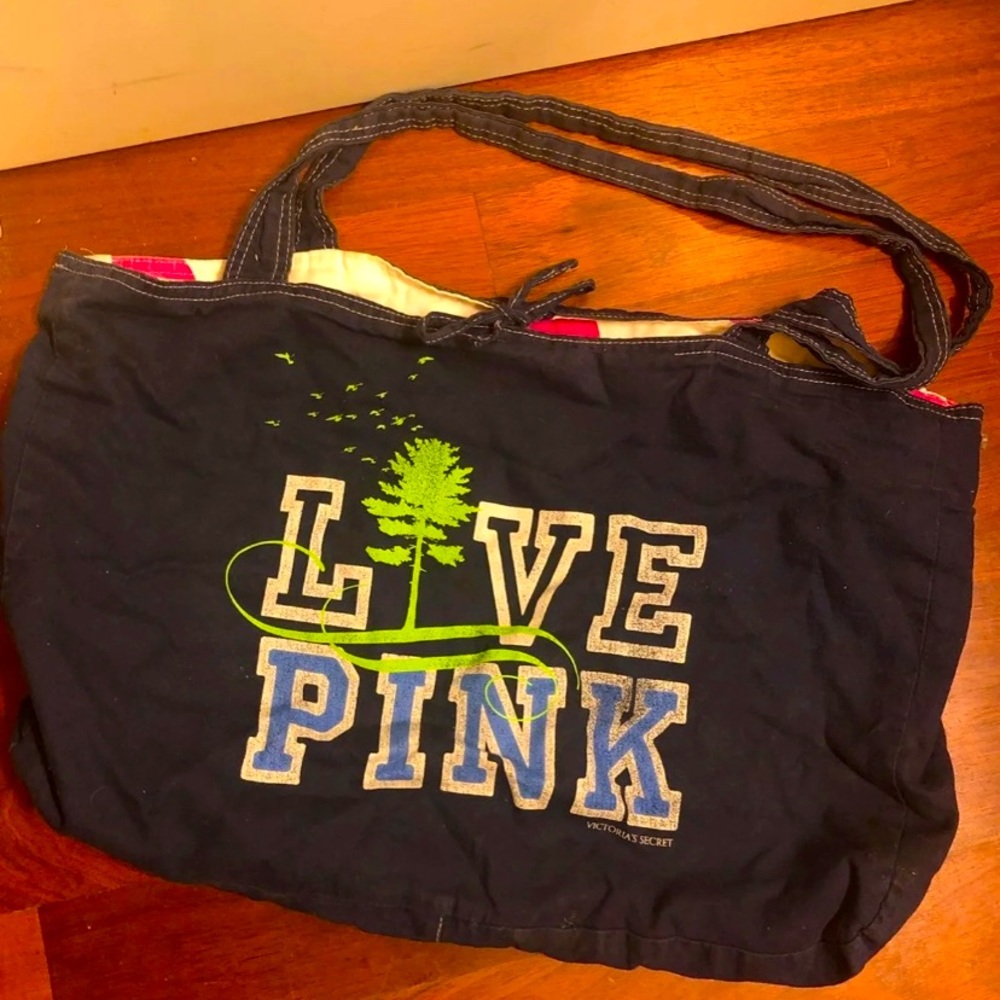 VS PINK VINTAGE EARTH TOTE BAG